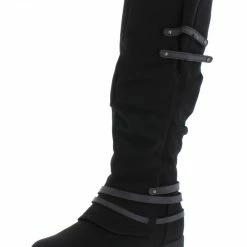 Blossom Danita1 Black Multi Strap Knee High Boot Boots