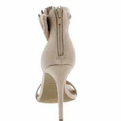 JP Shoes Dashing21 Nude Open Toe Ankle Buckle Band Stiletto Heel
