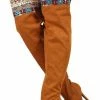 JP Boots Dedicate64s Cognac Aztec Embroidered Thigh High Boot
