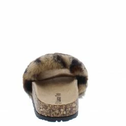 TOP GUY Dewey1k Leopard Faux Fur Open Toe Flat Slide Kids Sandal What's New
