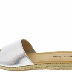 Michael Antonio Tate03 Metallic Silver Espadrille Sole Sandal