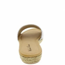 Michael Antonio Tate03 Metallic Silver Espadrille Sole Sandal