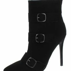 Shoe Republica Boots Doutzen Black Multi Buckle Stiletto Ankle Boot