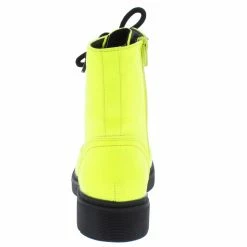 Elegant Boots Earie7 Yelllow Lace Up Lug Sole Boot