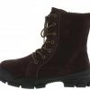 ELEGANCE Elisa2 Brown Lace Up Chunky Sole Combat Boot