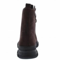 ELEGANCE Elisa2 Brown Lace Up Chunky Sole Combat Boot