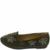 Forever Link Flexible11k Olive Butterfly Studded Loafer Kids Flat Little Princess