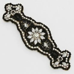 WONA TRADING Accessories Flower Accented Crystal Cuff