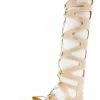 Forever Link Shoes Fresh62 Nude Lace Up Jelly Gladiator Sandal