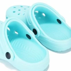 CAPE ROBBIN What's New Gardendoll Blue Cut Out Round Toe Slide On Kids Sandal