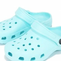 CAPE ROBBIN What's New Gardendoll Blue Cut Out Round Toe Slide On Kids Sandal