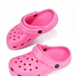 CAPE ROBBIN Little Princess Gardendoll Pink Cut Out Round Toe Slide On Kids Sandal