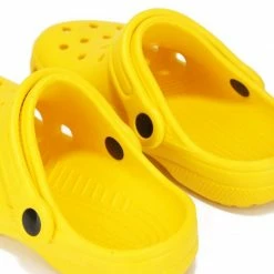 CAPE ROBBIN Gardendoll Yellow Cut Out Round Toe Slide On Kids Sandal