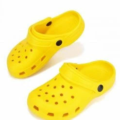 CAPE ROBBIN Gardendoll Yellow Cut Out Round Toe Slide On Kids Sandal