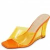Liliana Zya88 Orange Women's Wedge