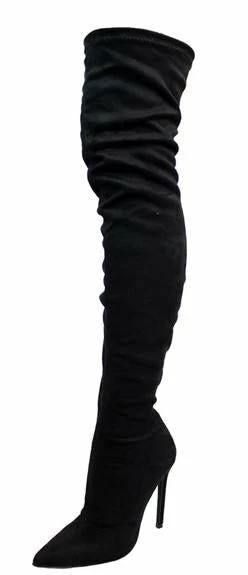 Liliana Beverly275 Black Stiletto Over The Knee Boot 3 Liliana Beverly275 Black Stiletto Over The Knee Boot