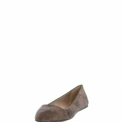 QUPID Gracie03 Bronze Ballet Slide On Flat Shoes