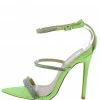 Elegant Galina5 Neon Green Embellished Pointed Open Toe Stiletto Heel What's New