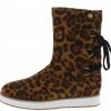 Mata Gamechanger Leopard Rear Lace Up Flat Boot Boots