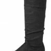 Forever Link Boots Gentle62 Black Almond Toe Knee High Boot