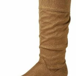 Forever Link Gentle62 Tan Almond Toe Knee High Boot Boots