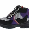 Yoki Ghandi42 Black Multi Lace Up Hiking Boot