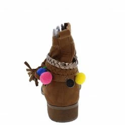 ATHENA Grace1 Camel Multi Strap Pom Pom Disk Detailed Ankle Boot 7 ATHENA Grace1 Camel Multi Strap Pom Pom Disk Detailed Ankle Boot