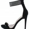 SUP Julia292 Black Open Toe Embellished Ankle Strap Heel What's New