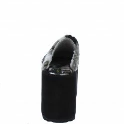 Shoe Republica Haji Black Multi Fleece Round Toe Platform Mule Wedge 7 Shoe Republica Haji Black Multi Fleece Round Toe Platform Mule Wedge
