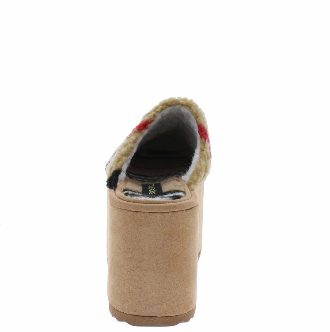 Shoe Republica Haji Taupe Multi Fleece Round Toe Platform Mule Wedge What's New 5 Shoe Republica Haji Taupe Multi Fleece Round Toe Platform Mule Wedge What's New