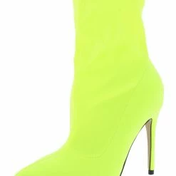 JP Hibiscus40 Neon Yellow Pointed Toe Stiletto Boot Boots