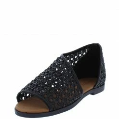 JP Hippie62m Black Wrap Eyelet Open Toe Slip On Sandal What's New