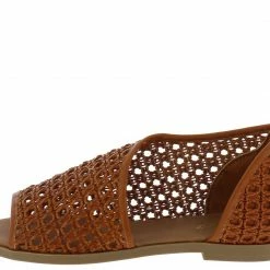 JP Hippie62m Chestnut Wrap Eyelet Open Toe Slip On Sandal What's New