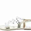 In Touch Maria204 Gold Open Toe Lucite Rhinestone Strap Sandal Shoes
