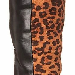 Yoki What's New Jacklyn11 Leopard Multi Panel Knee High Boot