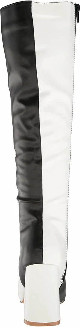 Yoki Boots Jacklyn11 White Multi Panel Knee High Boot 6 Yoki Boots Jacklyn11 White Multi Panel Knee High Boot