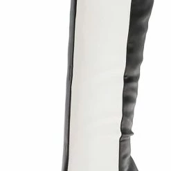 Yoki Boots Jacklyn11 White Multi Panel Knee High Boot