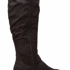 Liliana Boots Chloe017 Grey Almond Toe Side Buckle Boot