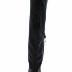 Weeboo Jo1 Black Round Toe Over The Knee Riding Boot