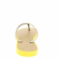 Liliana Shoes Anna Yellow Gold Chain Thong Sandal