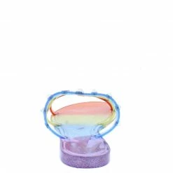 Liliana Miriam264 Rainbow Caged Rock Stud Flat Slide Sandal Shoes