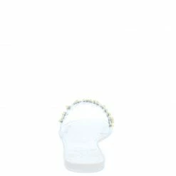 Liliana Ernestine173 Clear Studded Lucite Open Toe Slide Sandal