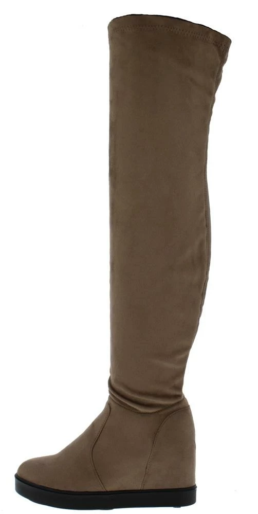 TWIN TIGER What's New Jennings010k Taupe Over The Knee Hidden Wedge Boot 3 TWIN TIGER What's New Jennings010k Taupe Over The Knee Hidden Wedge Boot