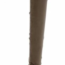 TWIN TIGER What's New Jennings010k Taupe Over The Knee Hidden Wedge Boot