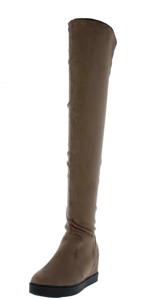 TWIN TIGER What's New Jennings010k Taupe Over The Knee Hidden Wedge Boot 4 TWIN TIGER What's New Jennings010k Taupe Over The Knee Hidden Wedge Boot