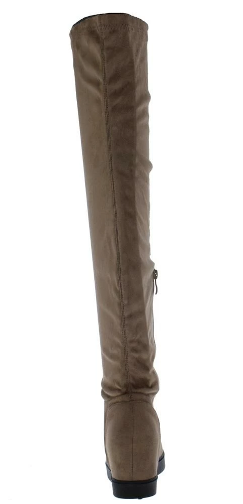 TWIN TIGER What's New Jennings010k Taupe Over The Knee Hidden Wedge Boot 5 TWIN TIGER What's New Jennings010k Taupe Over The Knee Hidden Wedge Boot