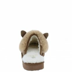WESTWOOD Josie01 Mocha Faux Fur Slide On Slipper Flat