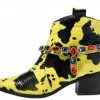 Liliana Alonddra162 Yellow Wrap Jewel Strap Western Boot Boots