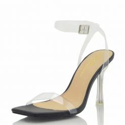 OIL J Kimmie Black Pu Women's Heel