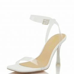 OIL J Kimmie White Pu Women's Heel